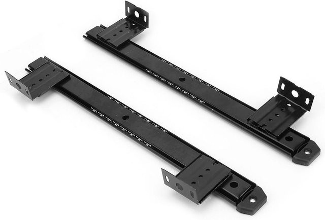 2er-Set Tastaturhalterung aus kaltgewalztem Stahl für Computer-Schreibtische, Schwarz - Bild 1