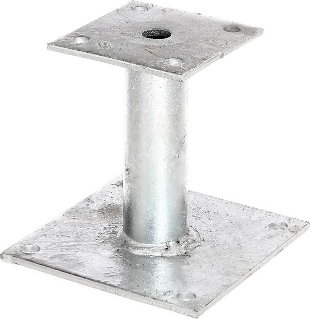 GAH Alberts Pfostenträger aus Stahl, feuerverzinkt, Farbe: Silber, Durchmesser: 42 mm, Höhe: 150 mm - Bild 1