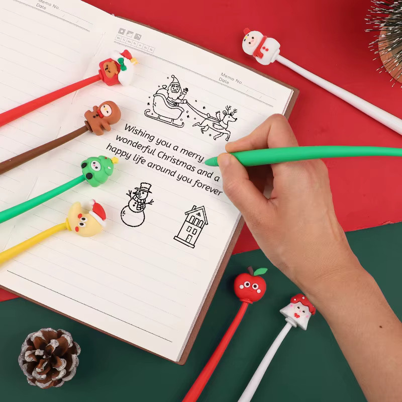 ZQNYCY Cartoon Weihnachts Schaukelstifte für Kinder mit schwarzer Tinte in Mehrfarben - Bild 2