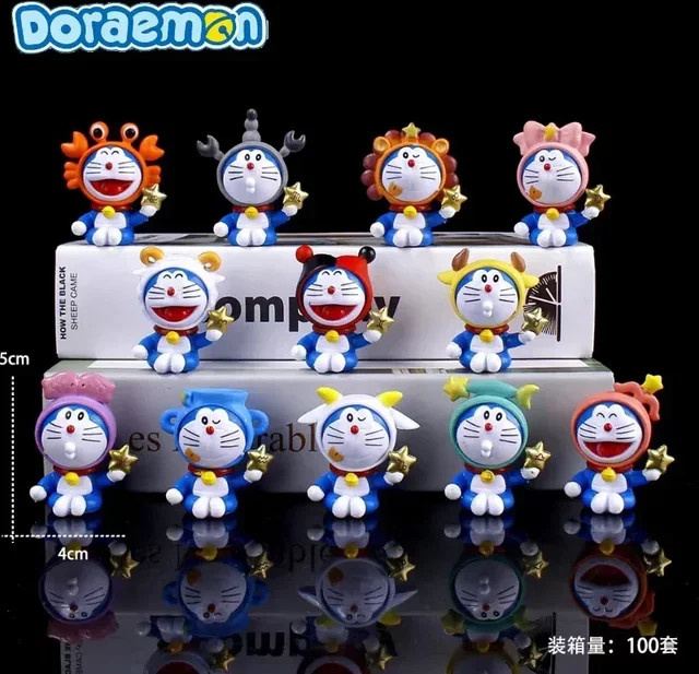 Bandai Doraemon Action Figure, 12-teiliges Set, Kunststoff, Bunt / Mehrfarbig - Bild 1