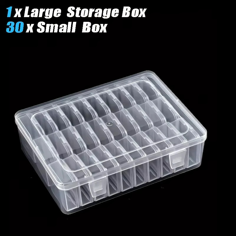 Transparente Kunststoff-Aufbewahrungsbox mit Deckel und Gitterstruktur für Schmuck, Bastelarbeiten und Kleinteile, Farbe: Transparent, B/T/H: 22,5 x 6,0 x 1,0 cm - Bild 3