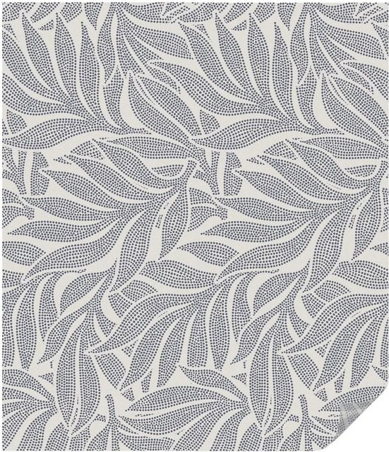 Tulup Fensterfolie Blatt Motiv in Grau, blickdichte Sichtschutzfolie mit floralem Design, B/H: 100 x 116 cm - Bild 1