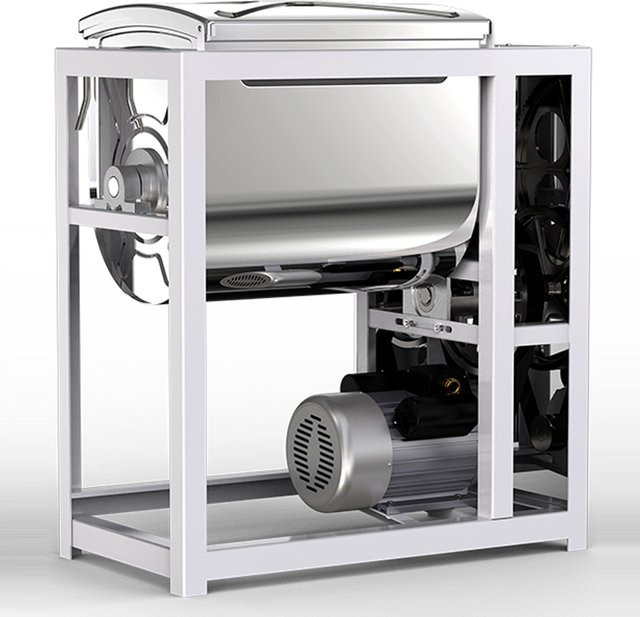 LZHZXY Kommerzielle Nudel-Knetmaschine aus Edelstahl in Silber, vollautomatischer Mehlmischer für 5–25 kg Kapazität - Bild 1