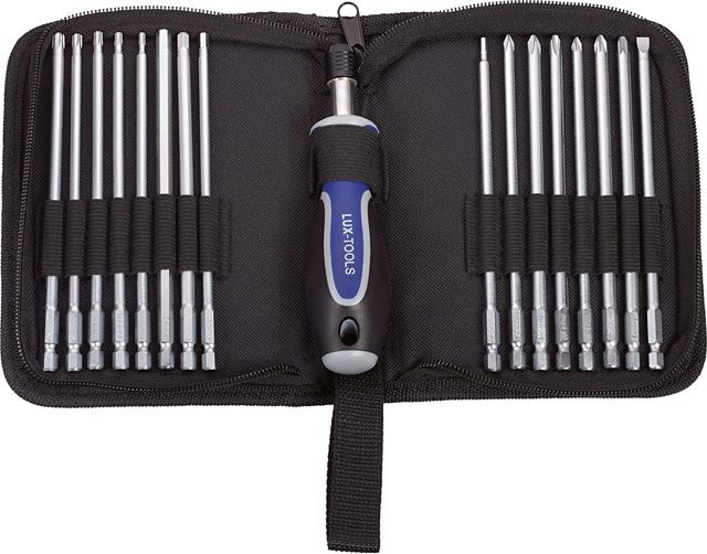 LUX-TOOLS Langbit-Set Comfort Nylon in Schwarz - Bild 1