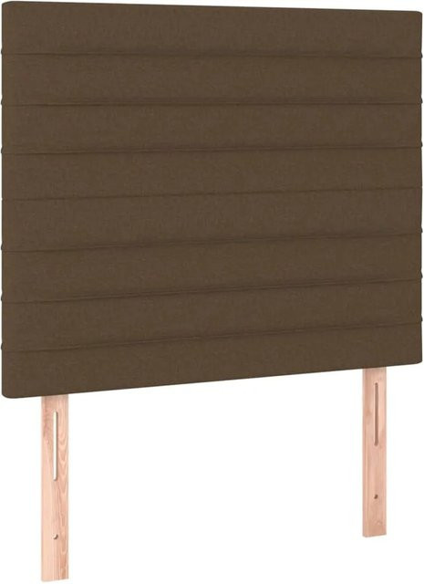 vidaXL LED Kopfteil Dunkelbraun mit USB-Ladeanschluss und integrierter Beleuchtung, Stoff, B: 100 cm, H: 118-128 cm, T: 5 cm - Bild 1