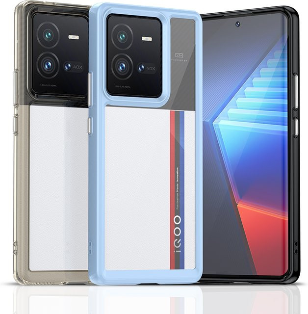 Bunte stoßfeste Schutzhülle für Vivo iQOO 10, iQOO 10 Pro und iQOO 9T in Schwarz und Multicolour - Bild 1