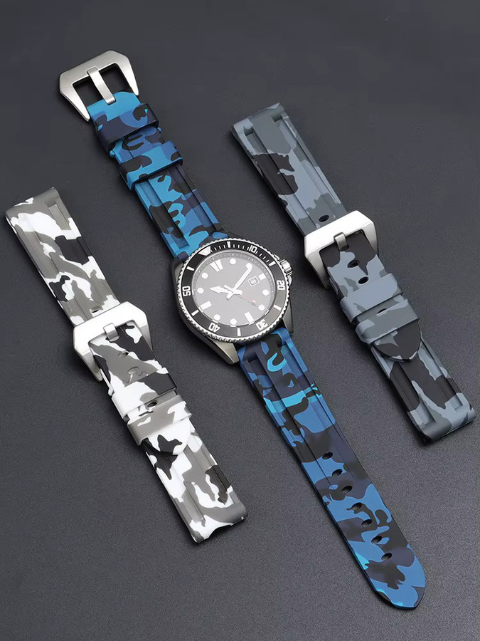 Uhrenarmband Silikon, Camouflage, Herren - Bild 2
