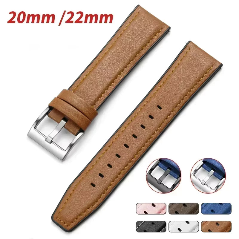 FancyWrist Uhrenarmband Leder-Silikon, 22 mm, Unisex - Bild 2