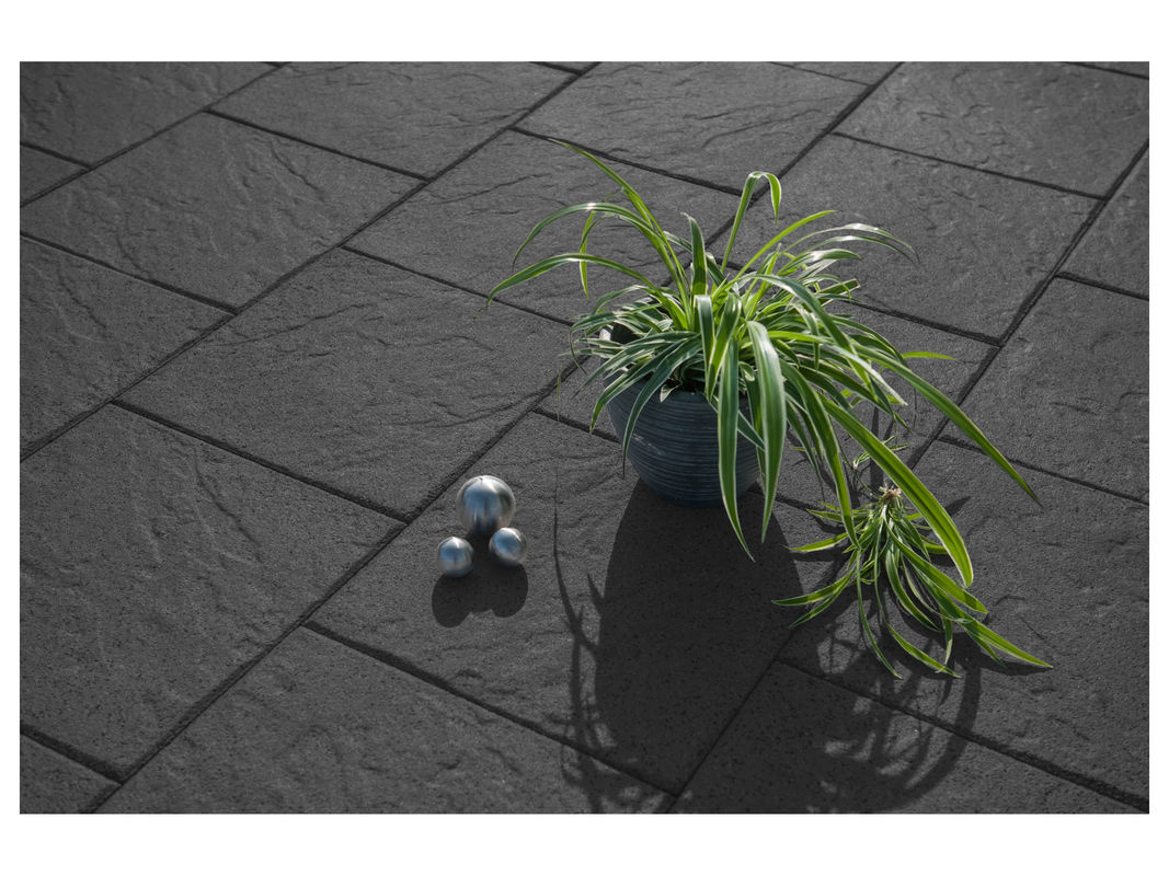 Diephaus Terrassenplatte Imola Schwarz-Basalt aus Beton, B/T/H: 60 x 40 x 4 cm - Bild 5