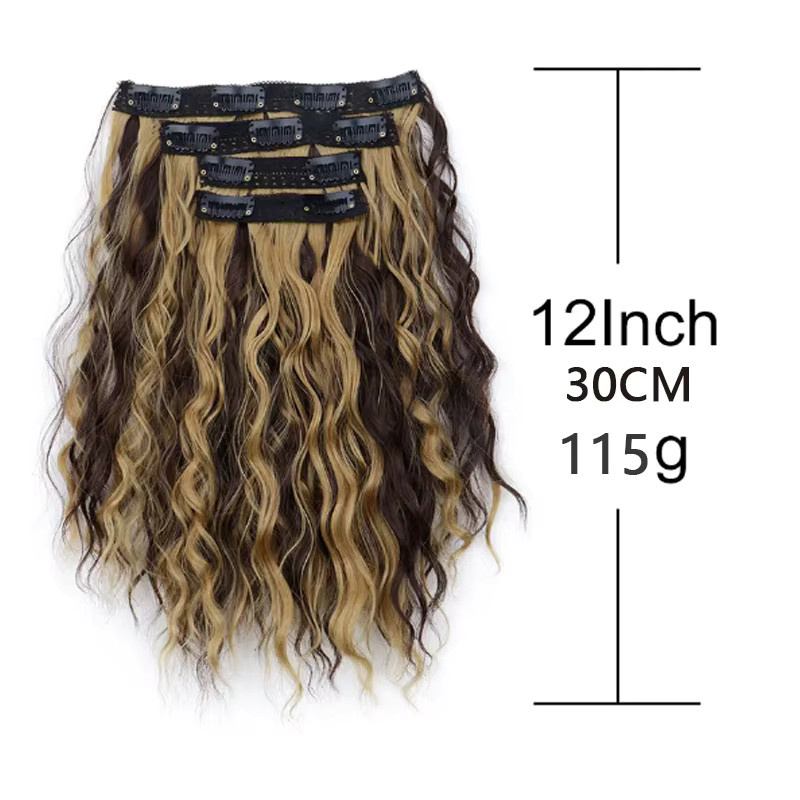 Horsepower star Clip-in-Haarverlängerungen, 12 Zoll, synthetisch, kurz, lockig, Damen - Bild 1