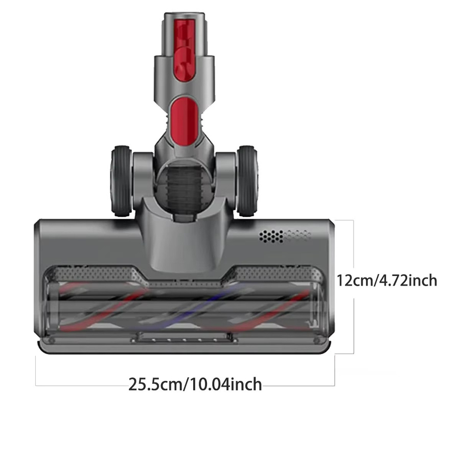 Dyson Rollenbürstenkopf mit fünf LED-Leuchten in Grau, passend für V7 V8 V10 V11 V15 Staubsauger, für Teppiche und Hartholzböden, B/T/H: 25,5 x 12,0 cm - Bild 2