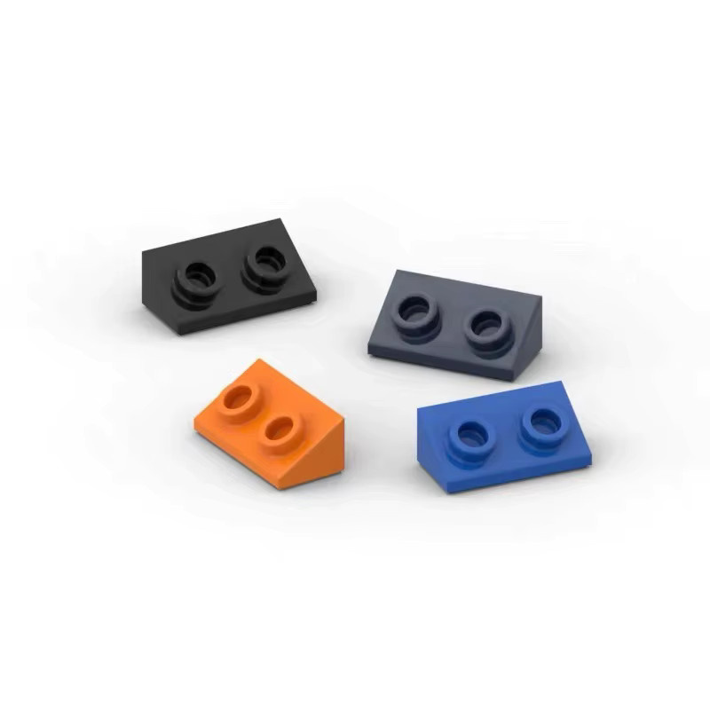 SixBricks Bausteine Spezielle Hang 1x2x2/3, 10-teiliges Set, Grau - Bild 2