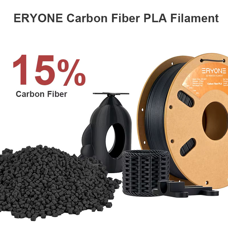 Eryone PLA-CF Carbonfaser-Filament für FDM 3D-Druck, Schwarz, 10 kg - Bild 2