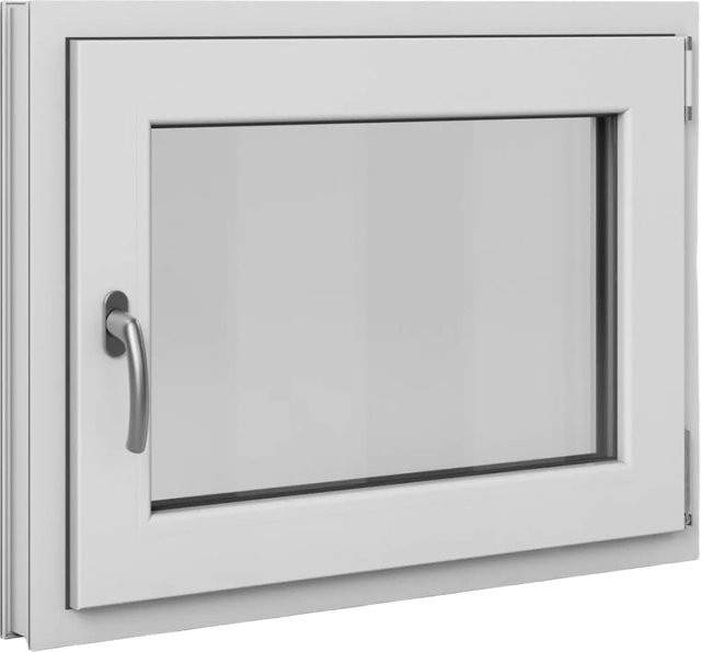 Roro Fenster Basic Kunststoff-Profil Weiß, Dreifachverglasung, Dreh-Kipp-Funktion, B: 80 cm, H: 60 cm, DIN R - Bild 1