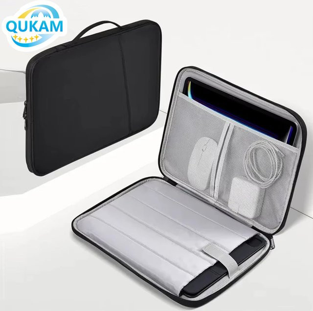 Qukam Tablet-Hülle und Laptoptasche für 11–13 Zoll, gepolsterte Tragetasche in Schwarz, passend für iPad, MacBook, Xiaomi, ASUS, Huawei und Lenovo - Bild 1