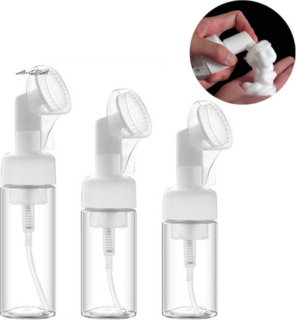 HNKMP Schaumflasche mit Silikon-Bürstenkopf, 100 ml, transparent - Bild 1