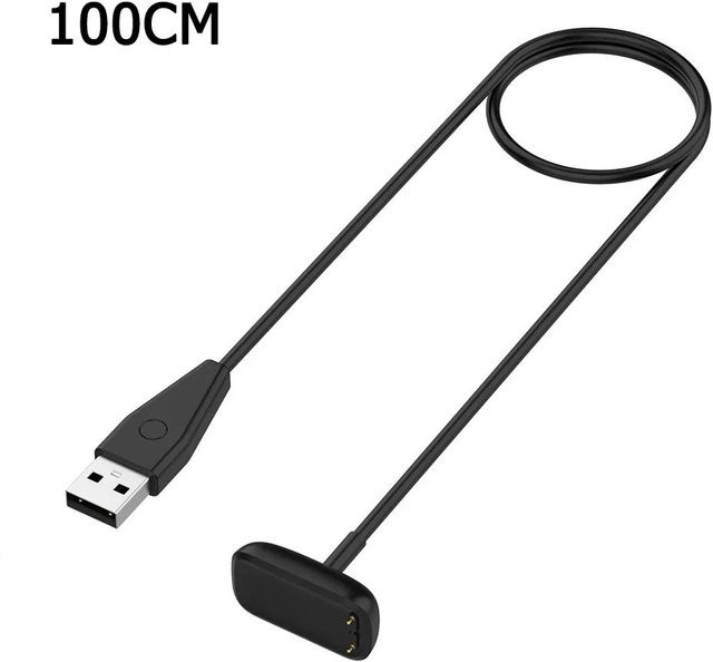 Magnetisches USB-C Ladekabel für Fitbit Charge 5, Charge 6 und Fitbit Luxe Smartwatch Tragbare Ladestation Adapter Zubehör in Schwarz - Bild 1