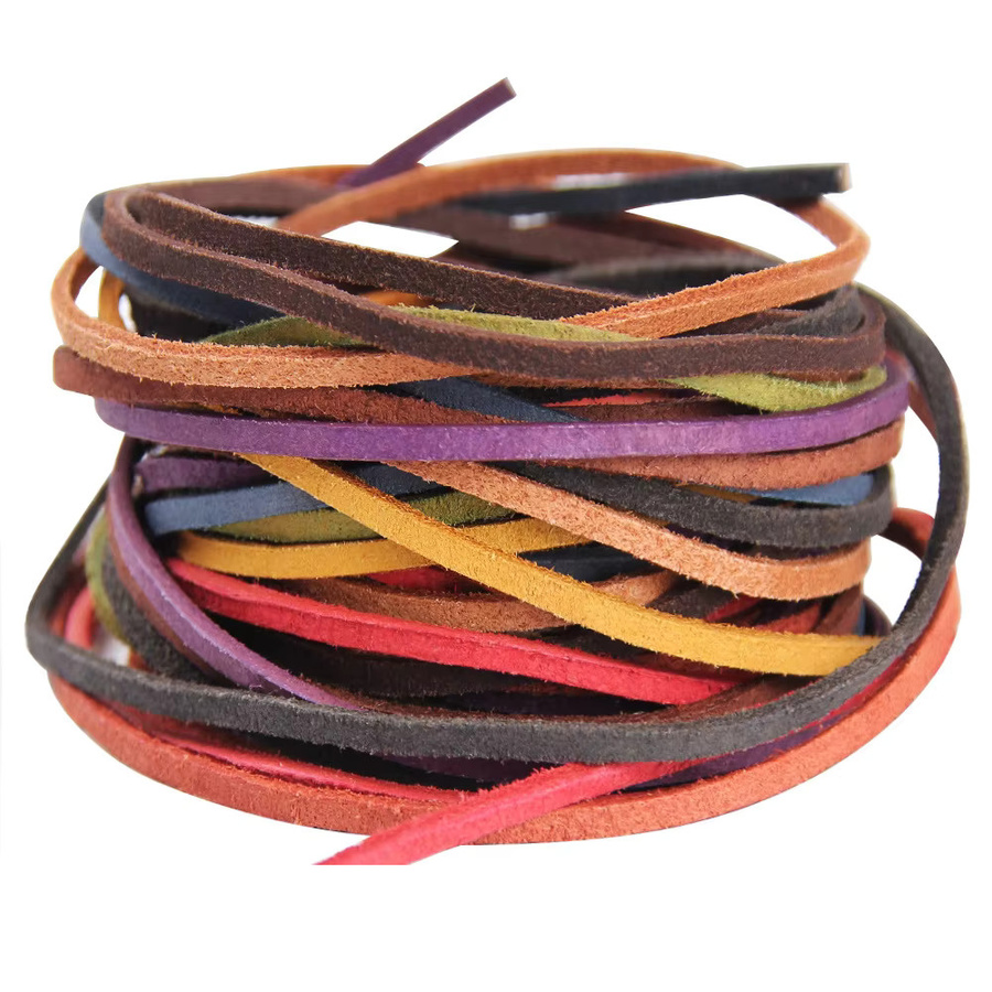 Armbandband Rindsleder, bunt, 2 Meter, 3 x 2 mm, Unisex - Bild 2