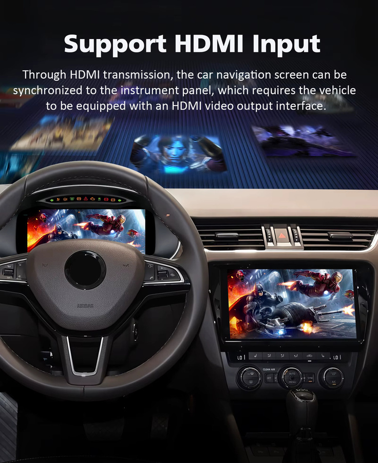 OSSURET Digitales Kombiinstrument für Skoda Octavia MK3 2014-2020 Virtuelles Cockpit mit 12,3-Zoll-LCD-Bildschirm, CarPlay und Android Auto, Schwarz - Bild 3