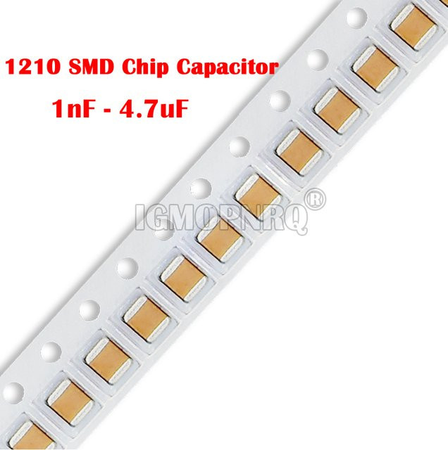 50 Stück SMD-Chipkondensatoren 1210 Typ in verschiedenen Kapazitäten und Spannungen, Farbe: Braun - Bild 1