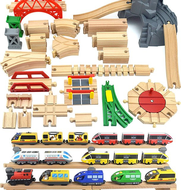leduo Holz Track Zubehör Spielzeug Buche 2-teiliges Set - Bild 1