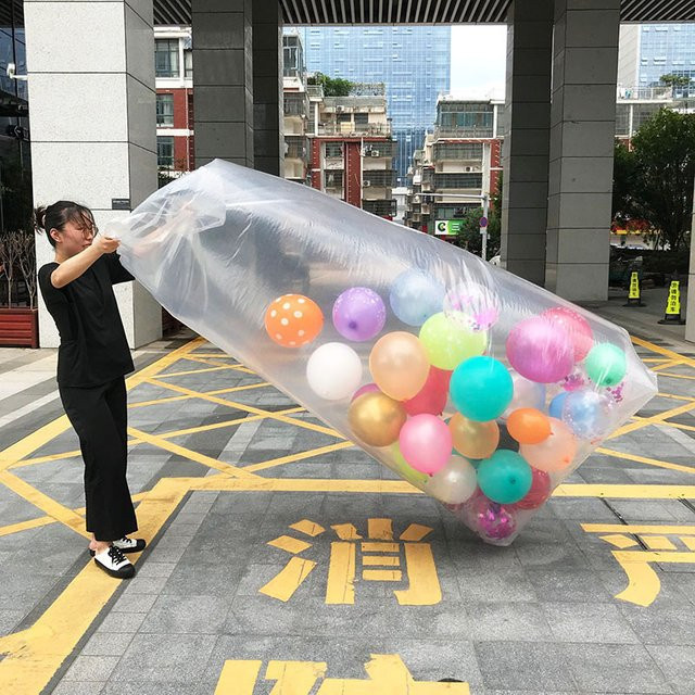 WEIGAO Ballonbeutel transparente Aufbewahrungstasche aus Kunststoff B: 150 cm, T: 250 cm - Bild 1