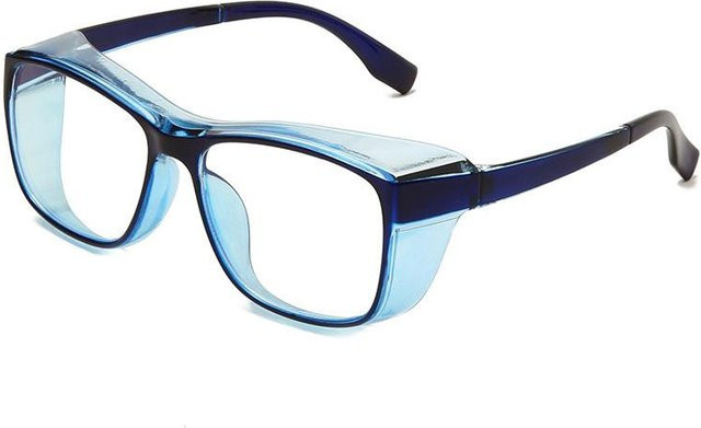 Wucifang Jewelry Winddichte Schutzbrille mit Seitenschutz und Blaulichtfilter für Staub und Pollen in Clear/Blau - Bild 1