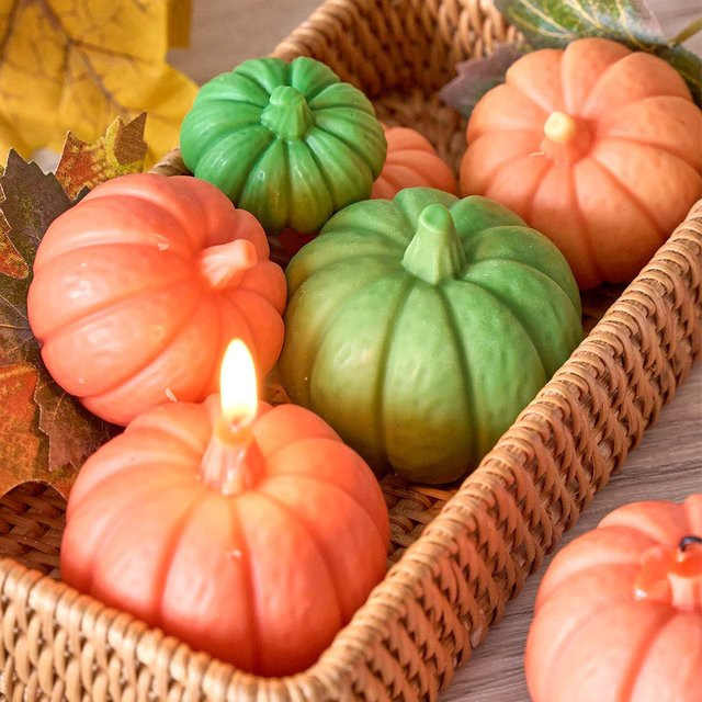 UDOCOOL Halloween Kürbis Silikonform für DIY Kerzen, Seife, Harz und Gips in Orange - Bild 1