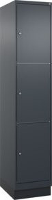 C+P Schließfachschrank Classic PLUS mit Sockel und 1 Abteil in Anthrazitgrau, B/T/H: 195 x 40 x 50 cm - Bild 1