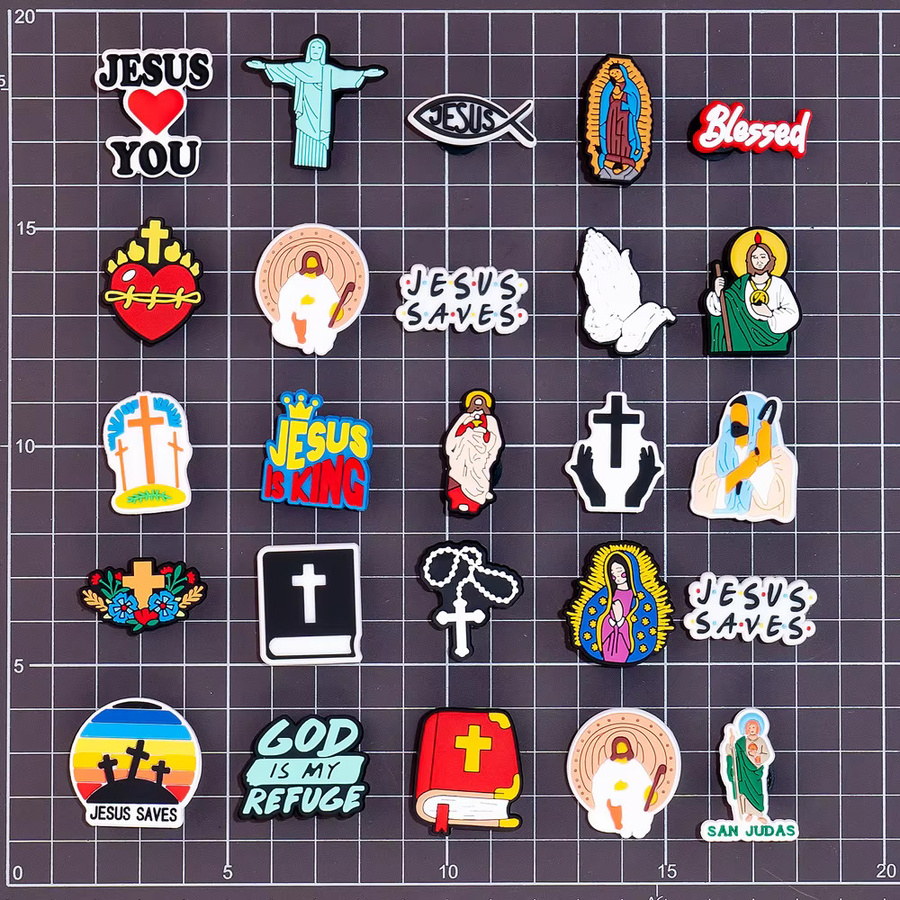 Schuh Charms Jesus, PVC, Unisex - Bild 2