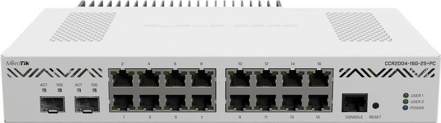 MikroTik Cloud Core Router CCR2004-16G-2S+PC mit 16 Ethernet-Ports und 10 GigE für die Rack-Montage - Bild 1