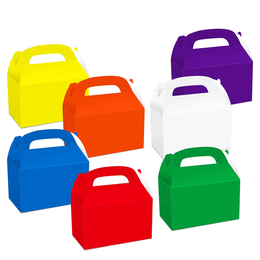 10 Stück Tragbare Geschenkboxen aus Papier für Hochzeit, Geburtstag und Babyparty zur Verpackung von Süßigkeiten, Schokolade oder Kuchen - Bild 2