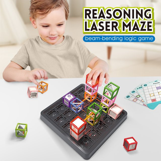 JIKEFUN Laser-Labyrinth-Spielzeug, Brettspiel, Kunststoff, Bunt / Mehrfarbig - Bild 1