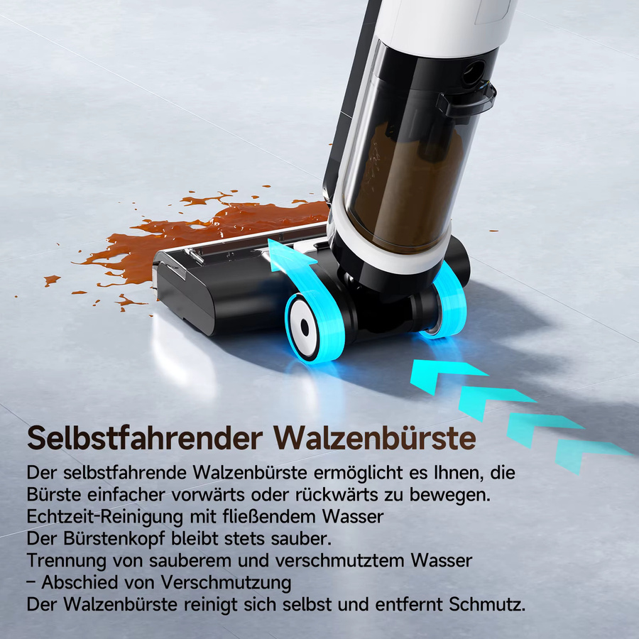 Redkey W12 SE 3-in-1 Akku-Nass- und Trockensauger mit 150W Leistung, kabelloser Reiniger für Hartböden und verschiedene Oberflächen, beutellos - Bild 4
