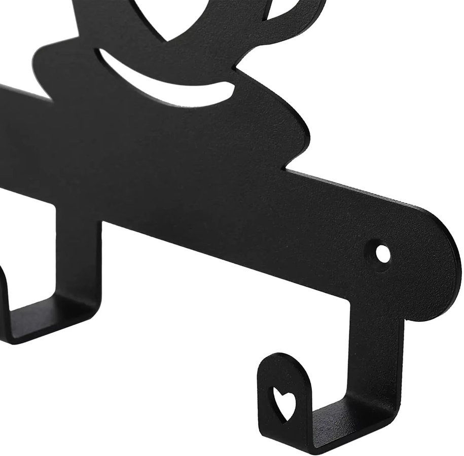 CIFBUY Wandmontierter Kaffeetassenhalter aus Metall in Schwarz - Bild 5