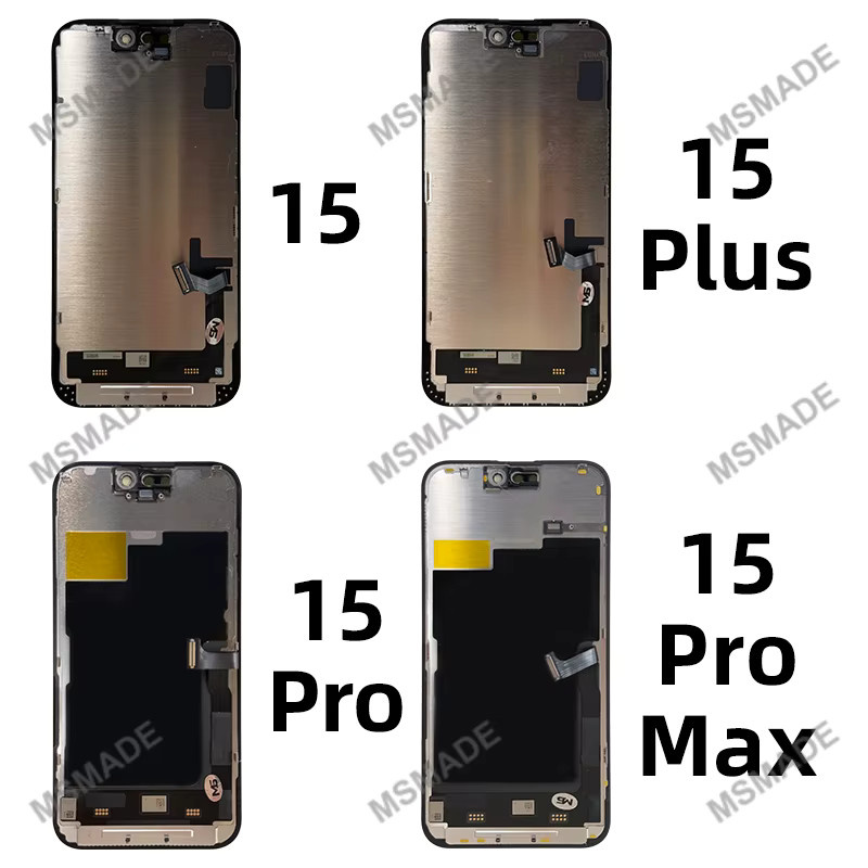 MSMADE OLED Display Ersatz für iPhone 16 Pro Max, 15 Pro Max, 14 Plus, 13 Mini, 14 Pro, 13, Farbe: Schwarz - Bild 2