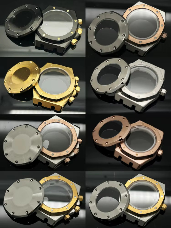 GMOGAR Armbanduhr Stahlgehäuse, 41 mm, Silikonarmband, Schwarz, Saphirglas - Bild 2
