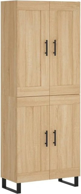 vidaXL Highboard Sonoma-Eiche aus Holzwerkstoff und Eisen, B/T/H: 69,5 x 34,0 x 180,0 cm - Bild 1