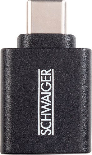 Schwaiger USB 3.1 Adapter von USB-C auf USB-A in Schwarz - Bild 1
