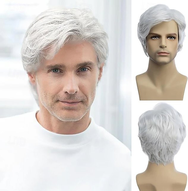 hairjoy Kunsthaar-Perücke für Herren, kurz, synthetisch, hitzebeständig - Bild 1