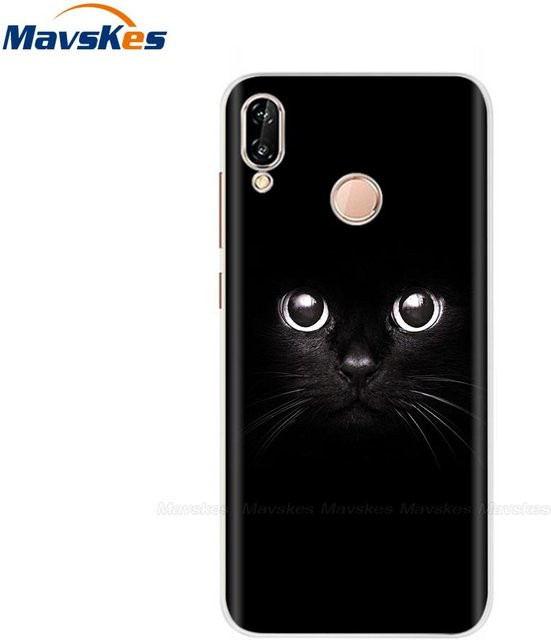 Handyhülle mit Blumenmuster für Huawei P20 Pro und Huawei P20 aus weichem TPU-Silikon in Schwarz oder Transparent - Bild 1