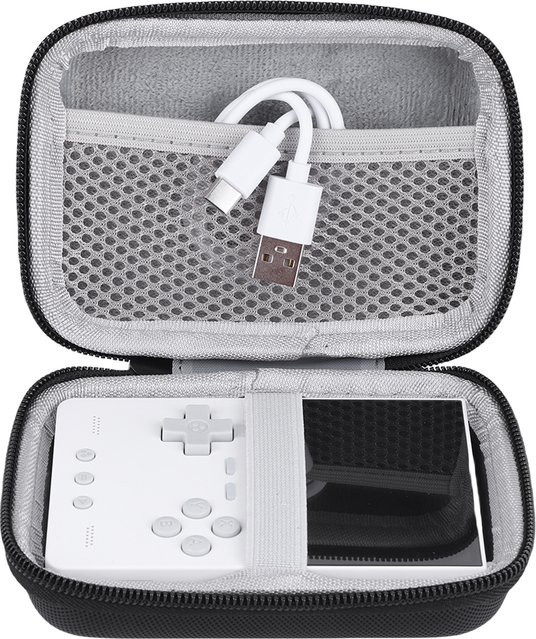 Stoßfeste EVA Hartschalen-Tragetasche für die Trimui Brick Handheld-Spielekonsole in Schwarz mit Netztasche - Bild 1