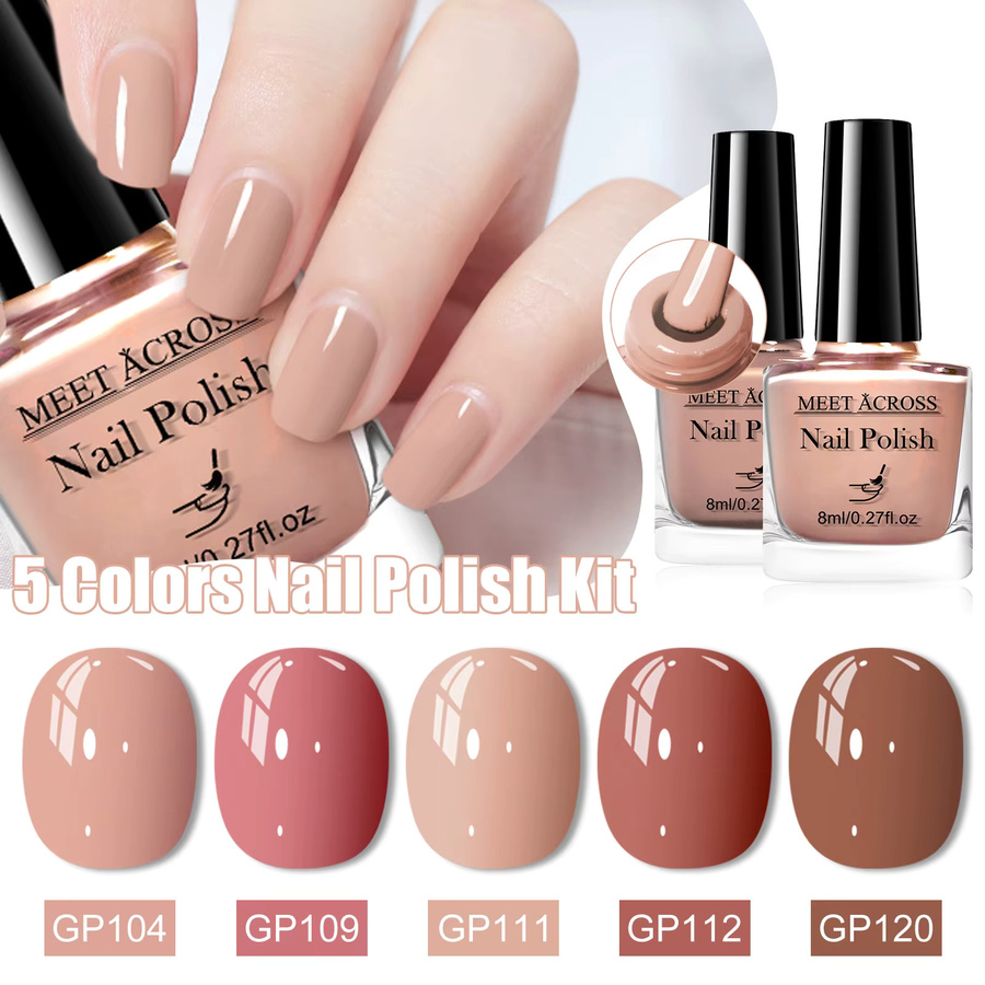 Meet Across Nagellack auf Wasserbasis, 5 Stück, 8 ml, glänzend, Unisex - Bild 4