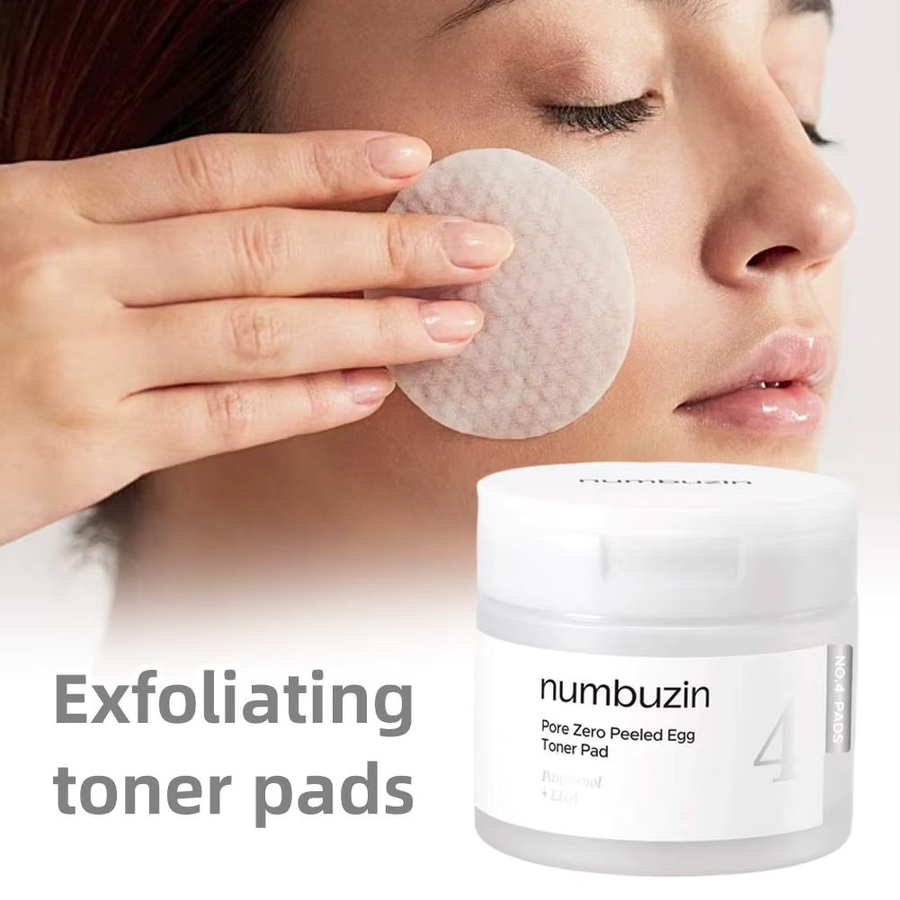Numbuzin Nr.4 Pore Zero Peeled Egg Toner Pad, 190 ml, mit Panthenol - Bild 2