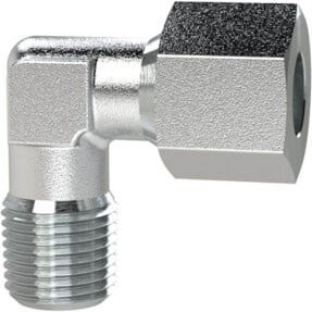 Riegler Winkel-Einschraubverschraubung M18x1,5a für Rohr-A-Ø12 aus verzinktem Stahl in Silber - Bild 1