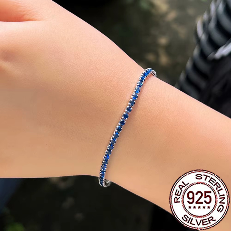 CWWZircons Armbandkette 925 Silber, Zirkonia, Damen - Bild 3