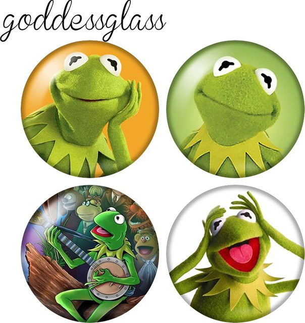 MINISO Fotoglas-Cabochons, Die Muppets Kermit der Frosch, 10-teilig - Bild 1
