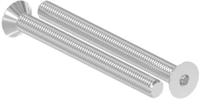 FeNau Senkkopfschraube aus Edelstahl V2A M8x90 mit Innensechskant und Vollgewinde in Silber - Bild 1