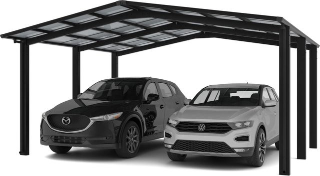 Ximax Doppelcarport Linea Typ 110 Schwarz B/T: 545,6 x 495,4 cm - Bild 1