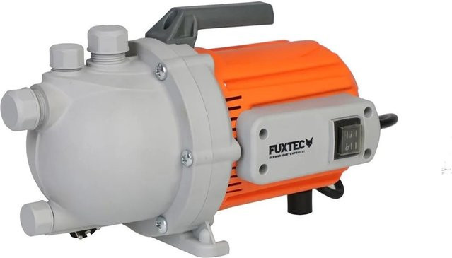 FUXTEC Gartenpumpe FX-GP1600 in Grau und Orange mit 600W, 3100 l/h Förderleistung und 35 m Förderhöhe - Bild 1